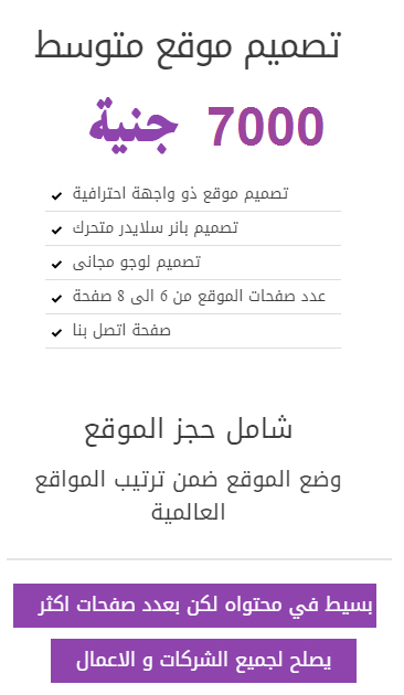 تصميم موقع متوسط 3000ج