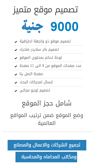 تصميم موقع متميز 4000ج